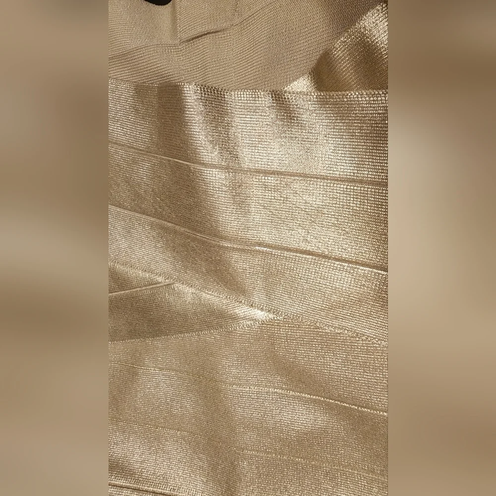 Bandage,Gold mettalic short skirt ,size S
